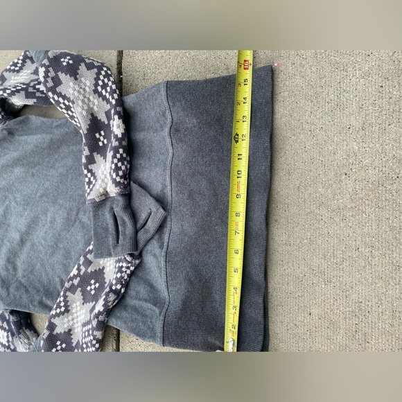 Lululemon Live Simply Ikat Apres Knit Ski Scuba Hoodie, Grey, sz 6 - Picture 13 of 14